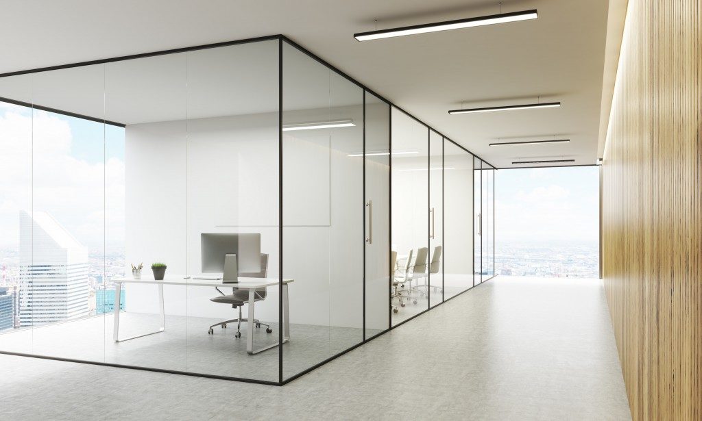 offices with sliding glass doors