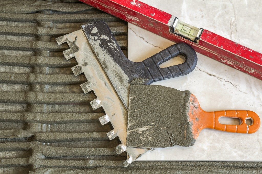 concrete and construction tools