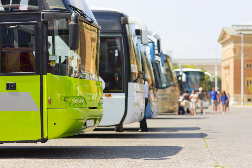 Various buses ready for community use