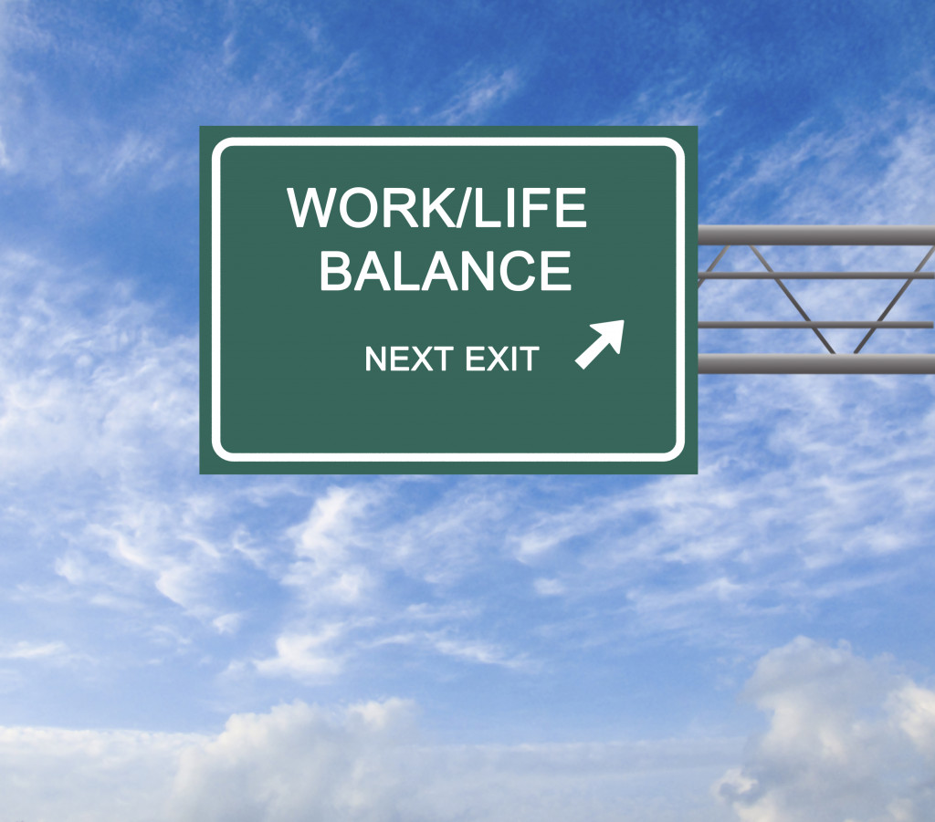 work life balance road sign